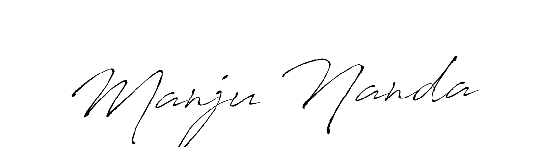 Create a beautiful signature design for name Manju Nanda. With this signature (Antro_Vectra) fonts, you can make a handwritten signature for free. Manju Nanda signature style 6 images and pictures png