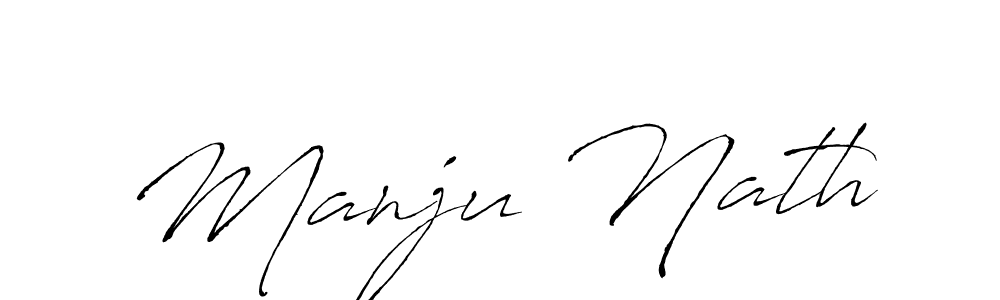 Design your own signature with our free online signature maker. With this signature software, you can create a handwritten (Antro_Vectra) signature for name Manju Nath. Manju Nath signature style 6 images and pictures png