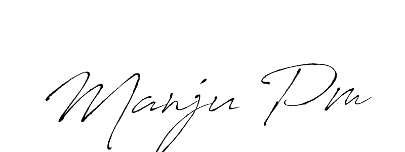 Create a beautiful signature design for name Manju Pm. With this signature (Antro_Vectra) fonts, you can make a handwritten signature for free. Manju Pm signature style 6 images and pictures png