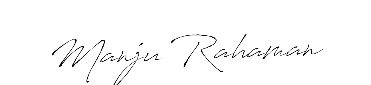 Create a beautiful signature design for name Manju Rahaman. With this signature (Antro_Vectra) fonts, you can make a handwritten signature for free. Manju Rahaman signature style 6 images and pictures png