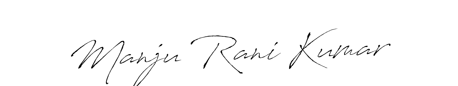 Design your own signature with our free online signature maker. With this signature software, you can create a handwritten (Antro_Vectra) signature for name Manju Rani Kumar. Manju Rani Kumar signature style 6 images and pictures png