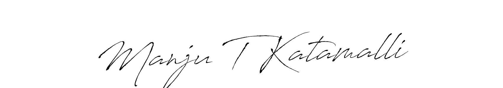 You should practise on your own different ways (Antro_Vectra) to write your name (Manju T Katamalli) in signature. don't let someone else do it for you. Manju T Katamalli signature style 6 images and pictures png