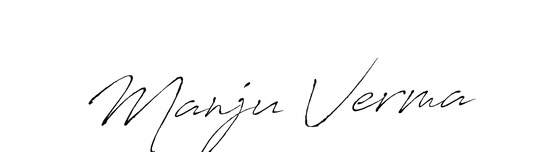 Create a beautiful signature design for name Manju Verma. With this signature (Antro_Vectra) fonts, you can make a handwritten signature for free. Manju Verma signature style 6 images and pictures png