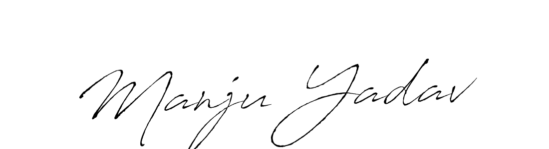 Manju Yadav stylish signature style. Best Handwritten Sign (Antro_Vectra) for my name. Handwritten Signature Collection Ideas for my name Manju Yadav. Manju Yadav signature style 6 images and pictures png