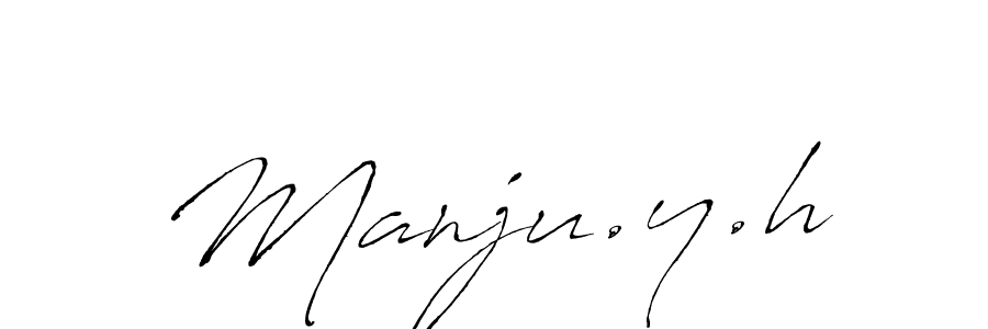 if you are searching for the best signature style for your name Manju.y.h. so please give up your signature search. here we have designed multiple signature styles  using Antro_Vectra. Manju.y.h signature style 6 images and pictures png