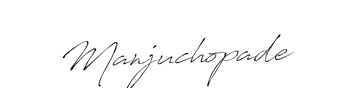 Design your own signature with our free online signature maker. With this signature software, you can create a handwritten (Antro_Vectra) signature for name Manjuchopade. Manjuchopade signature style 6 images and pictures png