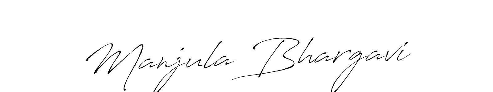 Manjula Bhargavi stylish signature style. Best Handwritten Sign (Antro_Vectra) for my name. Handwritten Signature Collection Ideas for my name Manjula Bhargavi. Manjula Bhargavi signature style 6 images and pictures png