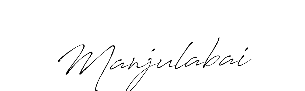 Use a signature maker to create a handwritten signature online. With this signature software, you can design (Antro_Vectra) your own signature for name Manjulabai. Manjulabai signature style 6 images and pictures png