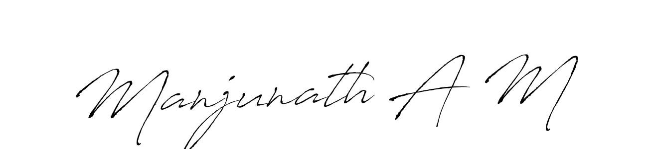 Also You can easily find your signature by using the search form. We will create Manjunath A M name handwritten signature images for you free of cost using Antro_Vectra sign style. Manjunath A M signature style 6 images and pictures png