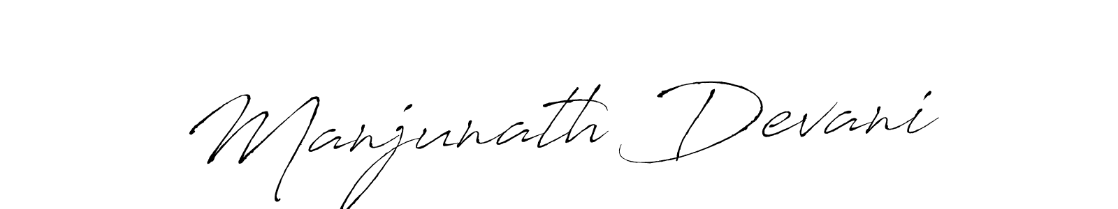 How to make Manjunath Devani signature? Antro_Vectra is a professional autograph style. Create handwritten signature for Manjunath Devani name. Manjunath Devani signature style 6 images and pictures png