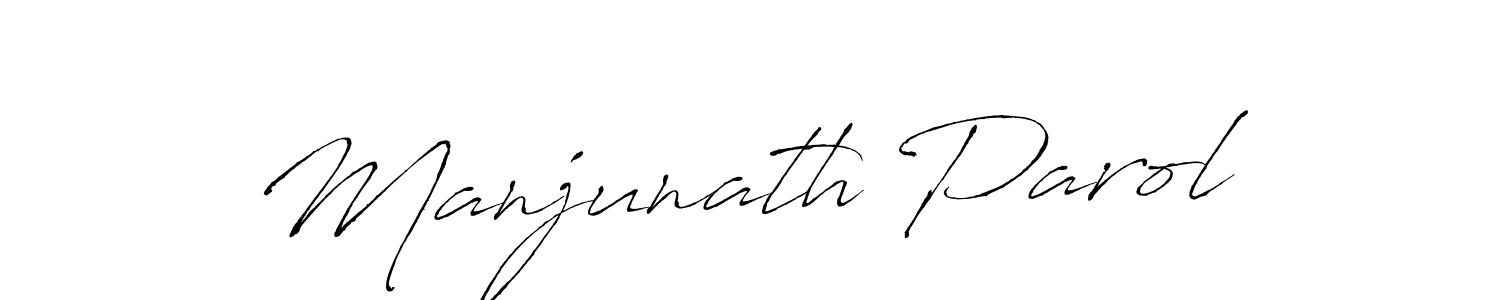 Make a beautiful signature design for name Manjunath Parol. With this signature (Antro_Vectra) style, you can create a handwritten signature for free. Manjunath Parol signature style 6 images and pictures png