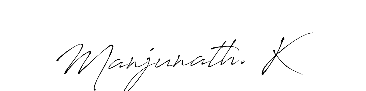 The best way (Antro_Vectra) to make a short signature is to pick only two or three words in your name. The name Manjunath. K include a total of six letters. For converting this name. Manjunath. K signature style 6 images and pictures png