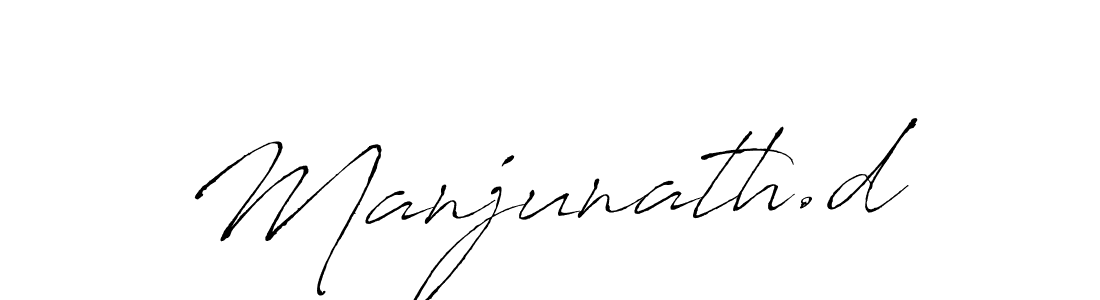 How to make Manjunath.d name signature. Use Antro_Vectra style for creating short signs online. This is the latest handwritten sign. Manjunath.d signature style 6 images and pictures png