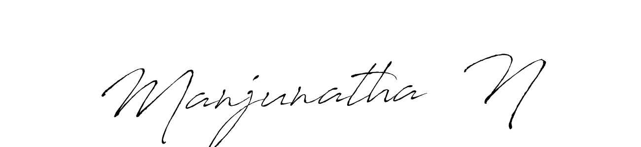 How to make Manjunatha  N name signature. Use Antro_Vectra style for creating short signs online. This is the latest handwritten sign. Manjunatha  N signature style 6 images and pictures png