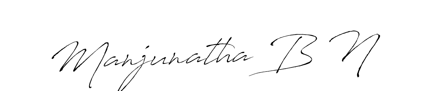 Design your own signature with our free online signature maker. With this signature software, you can create a handwritten (Antro_Vectra) signature for name Manjunatha B N. Manjunatha B N signature style 6 images and pictures png