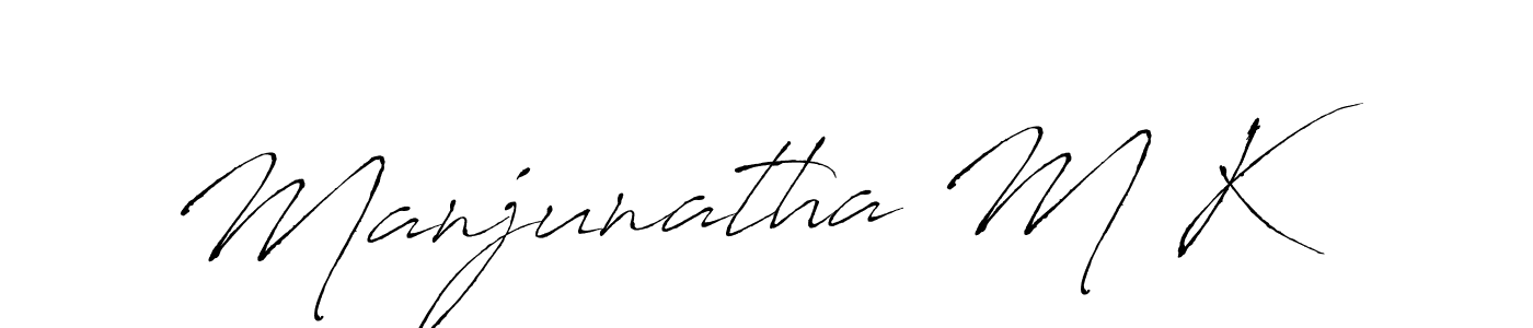 How to make Manjunatha M K signature? Antro_Vectra is a professional autograph style. Create handwritten signature for Manjunatha M K name. Manjunatha M K signature style 6 images and pictures png