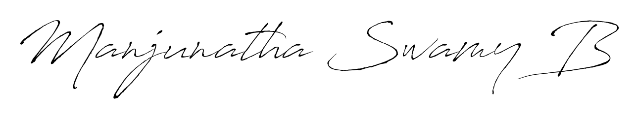 Explore multiple handwriting variations for Manjunatha Swamy B including this stunning Antro_Vectra design. Free to use across all platforms. Manjunatha Swamy B signature style 6 images and pictures png