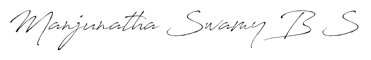The best way (Antro_Vectra) to make a short signature is to pick only two or three words in your name. For converting this name Manjunatha Swamy B S. Manjunatha Swamy B S signature style 6 images and pictures png