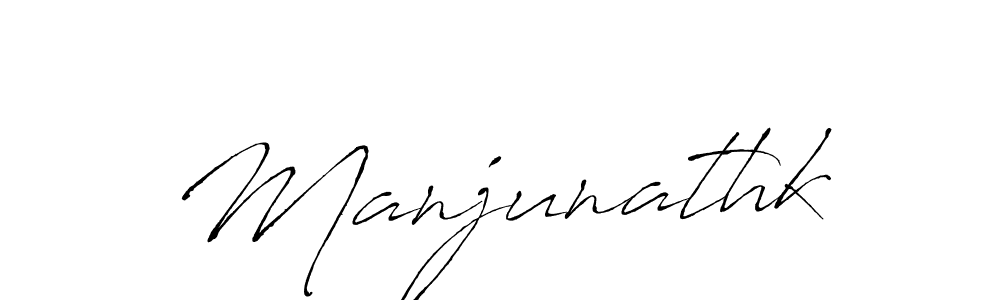 Use a signature maker to create a handwritten signature online. With this signature software, you can design (Antro_Vectra) your own signature for name Manjunathk. Manjunathk signature style 6 images and pictures png