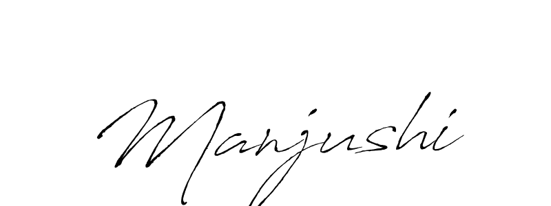 Manjushi stylish signature style. Best Handwritten Sign (Antro_Vectra) for my name. Handwritten Signature Collection Ideas for my name Manjushi. Manjushi signature style 6 images and pictures png