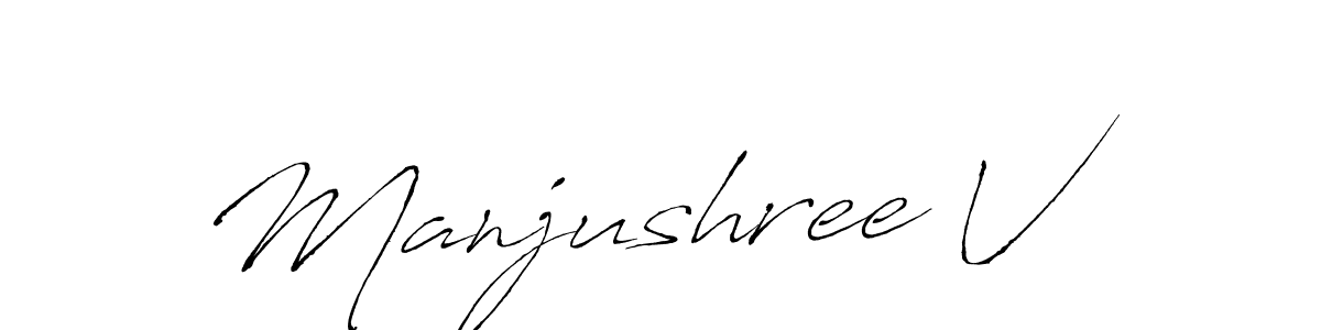 It looks lik you need a new signature style for name Manjushree V. Design unique handwritten (Antro_Vectra) signature with our free signature maker in just a few clicks. Manjushree V signature style 6 images and pictures png