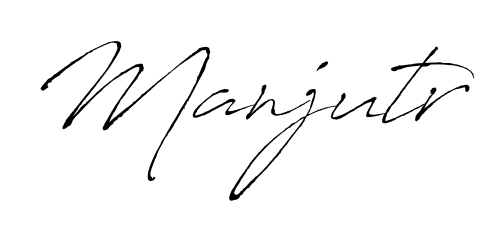 You should practise on your own different ways (Antro_Vectra) to write your name (Manjutr) in signature. Don't let someone else do it for you. Manjutr signature style 6 images and pictures png