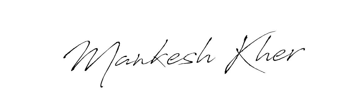 Design your own signature with our free online signature maker. With this signature software, you can create a handwritten (Antro_Vectra) signature for name Mankesh Kher. Mankesh Kher signature style 6 images and pictures png