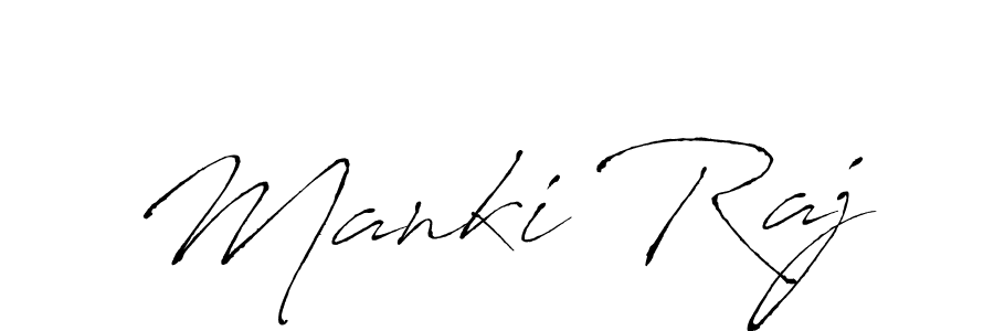 Create a beautiful signature design for name Manki Raj. With this signature (Antro_Vectra) fonts, you can make a handwritten signature for free. Manki Raj signature style 6 images and pictures png