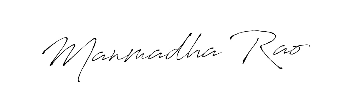 Create a beautiful signature design for name Manmadha Rao. With this signature (Antro_Vectra) fonts, you can make a handwritten signature for free. Manmadha Rao signature style 6 images and pictures png