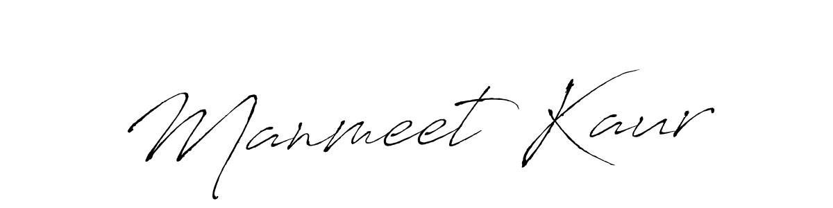 Design your own signature with our free online signature maker. With this signature software, you can create a handwritten (Antro_Vectra) signature for name Manmeet Kaur. Manmeet Kaur signature style 6 images and pictures png