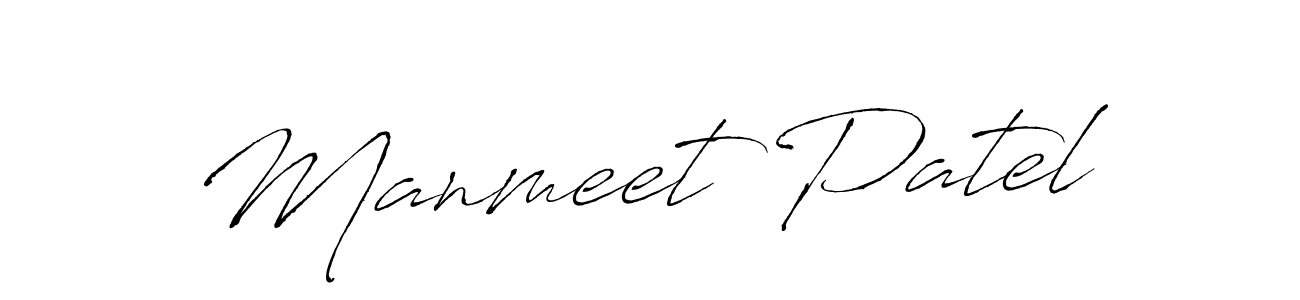 Design your own signature with our free online signature maker. With this signature software, you can create a handwritten (Antro_Vectra) signature for name Manmeet Patel. Manmeet Patel signature style 6 images and pictures png