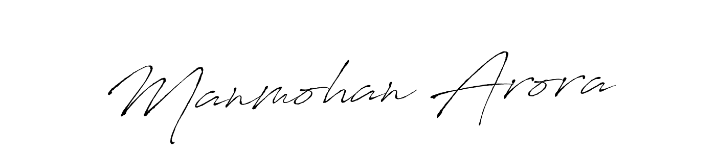 Manmohan Arora stylish signature style. Best Handwritten Sign (Antro_Vectra) for my name. Handwritten Signature Collection Ideas for my name Manmohan Arora. Manmohan Arora signature style 6 images and pictures png