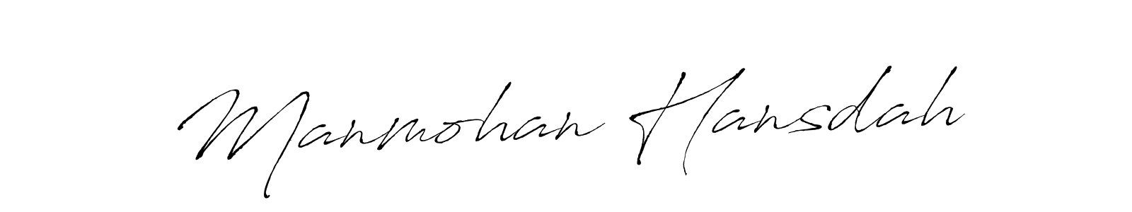 How to make Manmohan Hansdah name signature. Use Antro_Vectra style for creating short signs online. This is the latest handwritten sign. Manmohan Hansdah signature style 6 images and pictures png