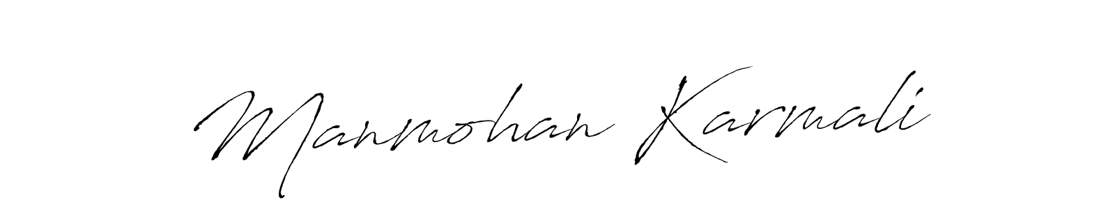 Design your own signature with our free online signature maker. With this signature software, you can create a handwritten (Antro_Vectra) signature for name Manmohan Karmali. Manmohan Karmali signature style 6 images and pictures png