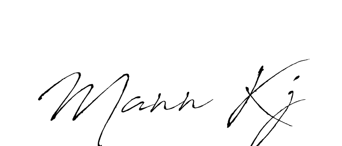 Mann Kj stylish signature style. Best Handwritten Sign (Antro_Vectra) for my name. Handwritten Signature Collection Ideas for my name Mann Kj. Mann Kj signature style 6 images and pictures png