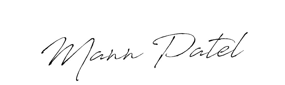 Make a beautiful signature design for name Mann Patel. With this signature (Antro_Vectra) style, you can create a handwritten signature for free. Mann Patel signature style 6 images and pictures png