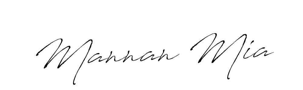 Mannan Mia stylish signature style. Best Handwritten Sign (Antro_Vectra) for my name. Handwritten Signature Collection Ideas for my name Mannan Mia. Mannan Mia signature style 6 images and pictures png