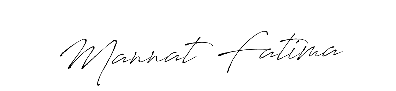 Design your own signature with our free online signature maker. With this signature software, you can create a handwritten (Antro_Vectra) signature for name Mannat Fatima. Mannat Fatima signature style 6 images and pictures png