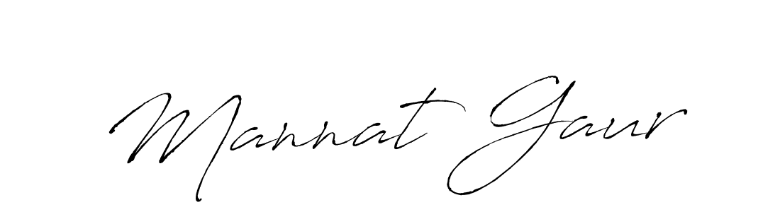 How to make Mannat Gaur name signature. Use Antro_Vectra style for creating short signs online. This is the latest handwritten sign. Mannat Gaur signature style 6 images and pictures png