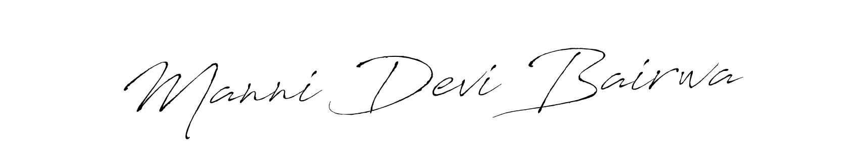 Create a beautiful signature design for name Manni Devi Bairwa. With this signature (Antro_Vectra) fonts, you can make a handwritten signature for free. Manni Devi Bairwa signature style 6 images and pictures png