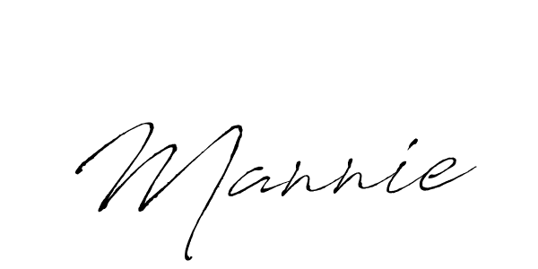 Design your own signature with our free online signature maker. With this signature software, you can create a handwritten (Antro_Vectra) signature for name Mannie. Mannie signature style 6 images and pictures png