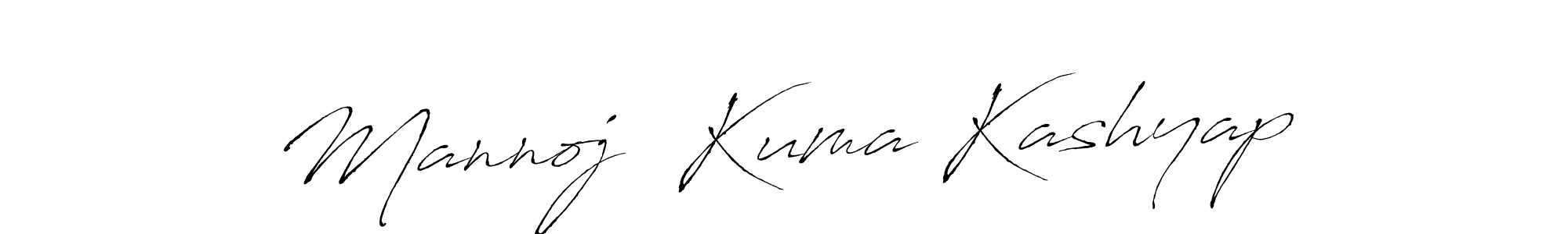Make a beautiful signature design for name Mannoj  Kuma Kashyap. With this signature (Antro_Vectra) style, you can create a handwritten signature for free. Mannoj  Kuma Kashyap signature style 6 images and pictures png