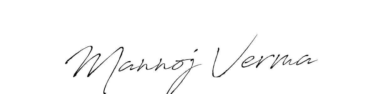 How to make Mannoj Verma name signature. Use Antro_Vectra style for creating short signs online. This is the latest handwritten sign. Mannoj Verma signature style 6 images and pictures png
