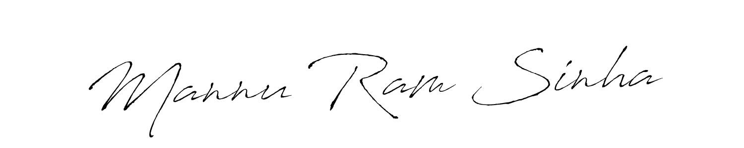 Make a beautiful signature design for name Mannu Ram Sinha. With this signature (Antro_Vectra) style, you can create a handwritten signature for free. Mannu Ram Sinha signature style 6 images and pictures png