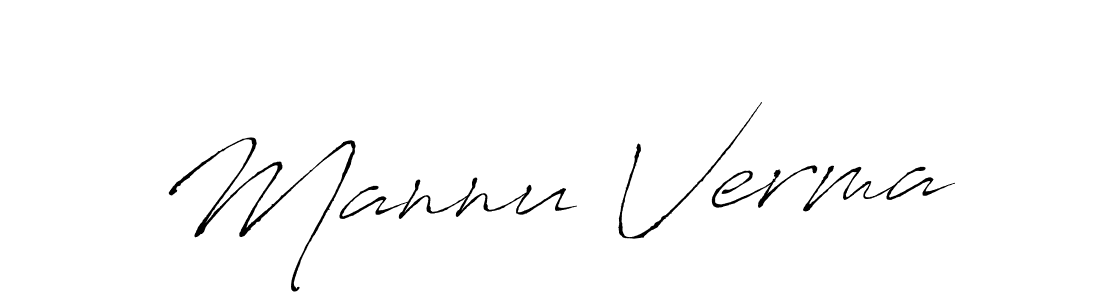 Create a beautiful signature design for name Mannu Verma. With this signature (Antro_Vectra) fonts, you can make a handwritten signature for free. Mannu Verma signature style 6 images and pictures png