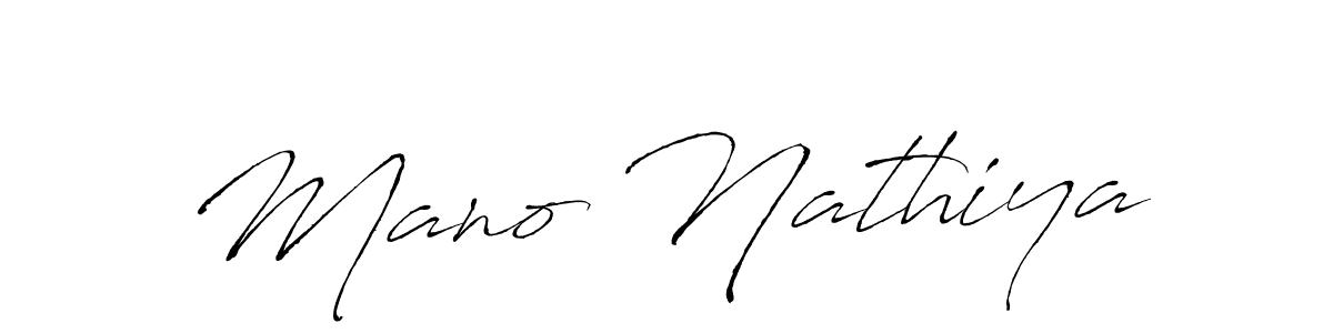 The best way (Antro_Vectra) to make a short signature is to pick only two or three words in your name. The name Mano Nathiya include a total of six letters. For converting this name. Mano Nathiya signature style 6 images and pictures png