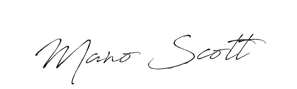 How to make Mano Scott name signature. Use Antro_Vectra style for creating short signs online. This is the latest handwritten sign. Mano Scott signature style 6 images and pictures png