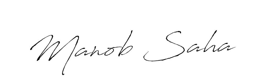 Make a beautiful signature design for name Manob Saha. With this signature (Antro_Vectra) style, you can create a handwritten signature for free. Manob Saha signature style 6 images and pictures png