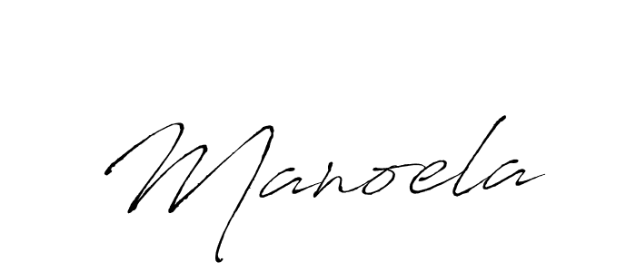 Manoela stylish signature style. Best Handwritten Sign (Antro_Vectra) for my name. Handwritten Signature Collection Ideas for my name Manoela. Manoela signature style 6 images and pictures png