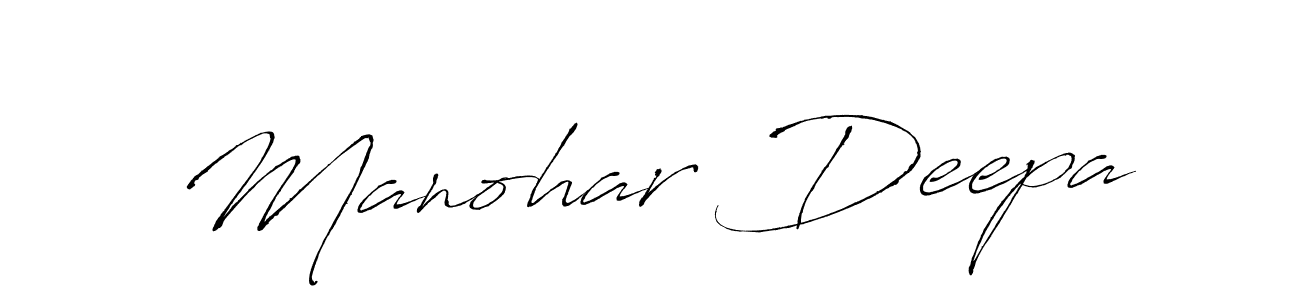 Design your own signature with our free online signature maker. With this signature software, you can create a handwritten (Antro_Vectra) signature for name Manohar Deepa. Manohar Deepa signature style 6 images and pictures png